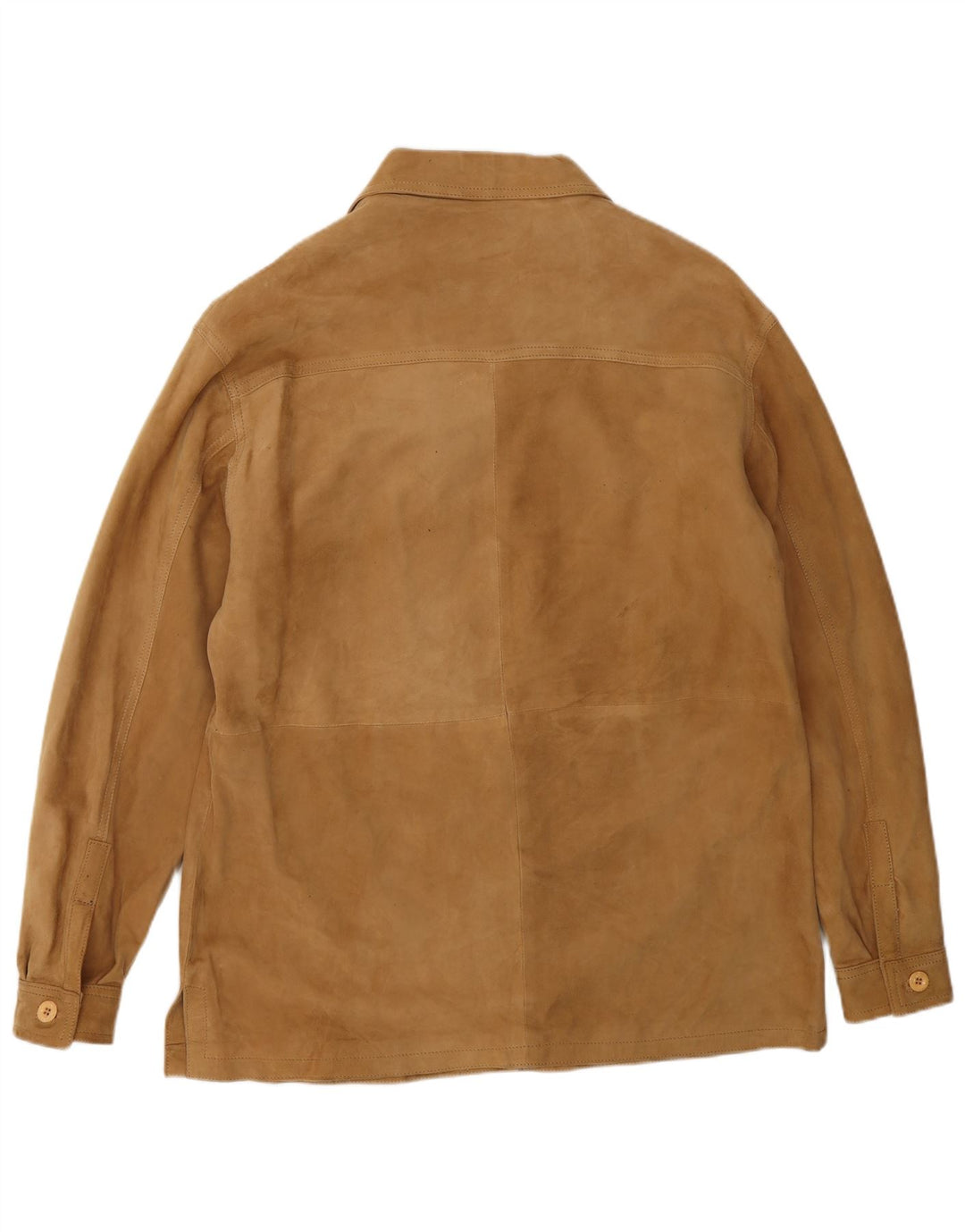 VINTAGE Damen Loose Fit Wildlederjacke UK 18 XL Braunes Leder