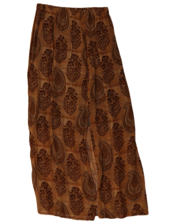 Vintage Damen Maxirock W26 Kleines braunes Paisley