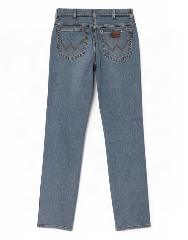 Wrangler Herren Texas Straight Jeans W33 L34 Blaue Baumwolle