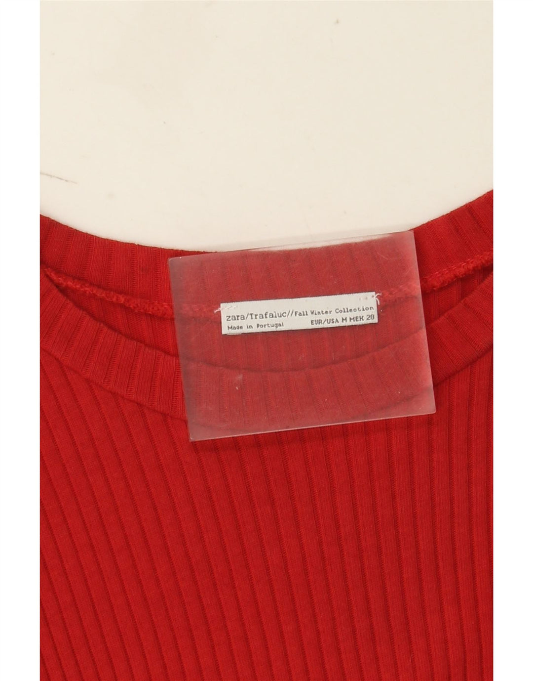 Zara Damen Pulloverkleid mit kurzen Ärmeln, UK 12, Mittelrot