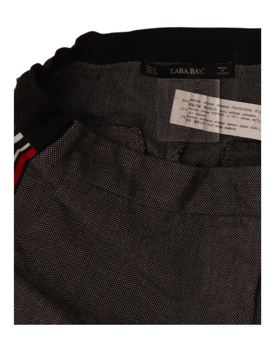 Zara Damen-Hose, mittelgroß, W28, L25, Grau, Polyester