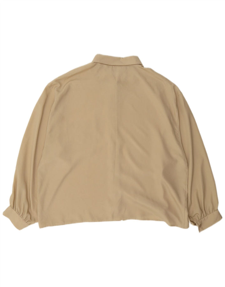 Luisa Spagnoli Damen Hemdbluse UK 18 XL Beige Polyester
