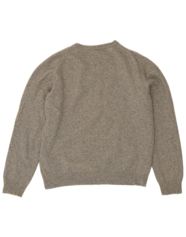 Gant Damen-Pullover mit V-Ausschnitt, UK 18, XL, graue Wolle