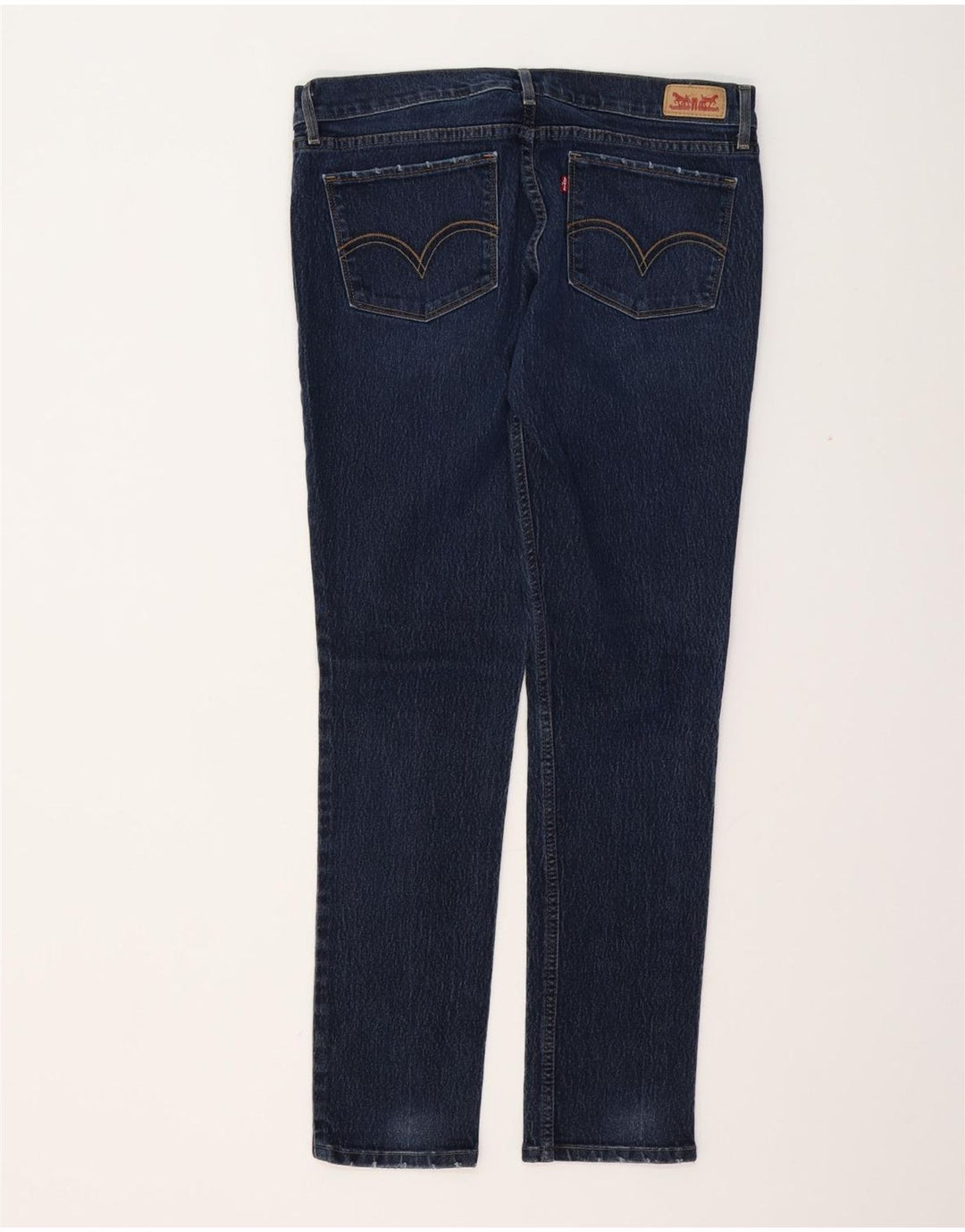 LEVI'S Damen 524 Skinny Jeans US 13 Large W31 L32 Marineblaue Baumwolle