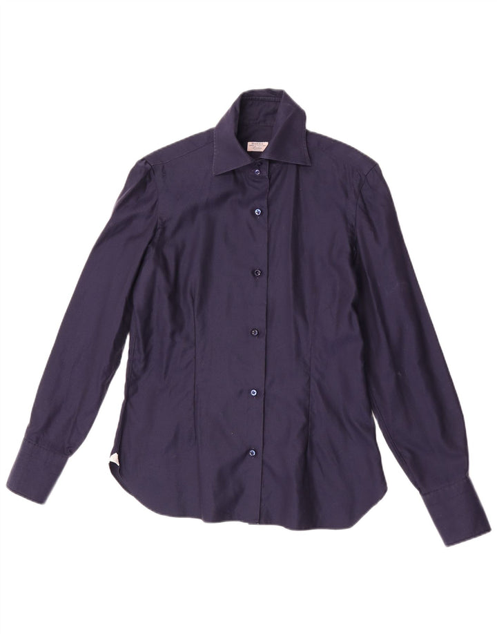 Barba Damen-Hemd IT 44 Medium Marineblau aus Baumwolle