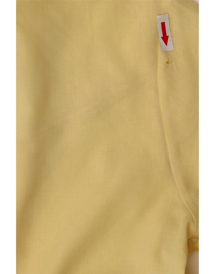 Ambra Damen Kurzarm-Hemdbluse UK 14 Mittelgelbes Polyester