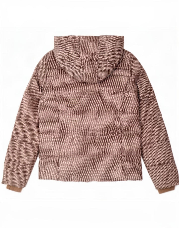 Marlboro Classics Wattierte Damenjacke mit Kapuze, EU 42, groß, grau, geometrisch