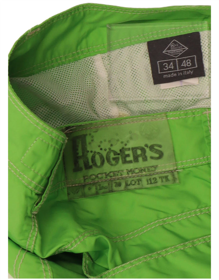 ROY ROGERS Herren Freizeitshorts IT 48 Medium W34 Grünes Nylon