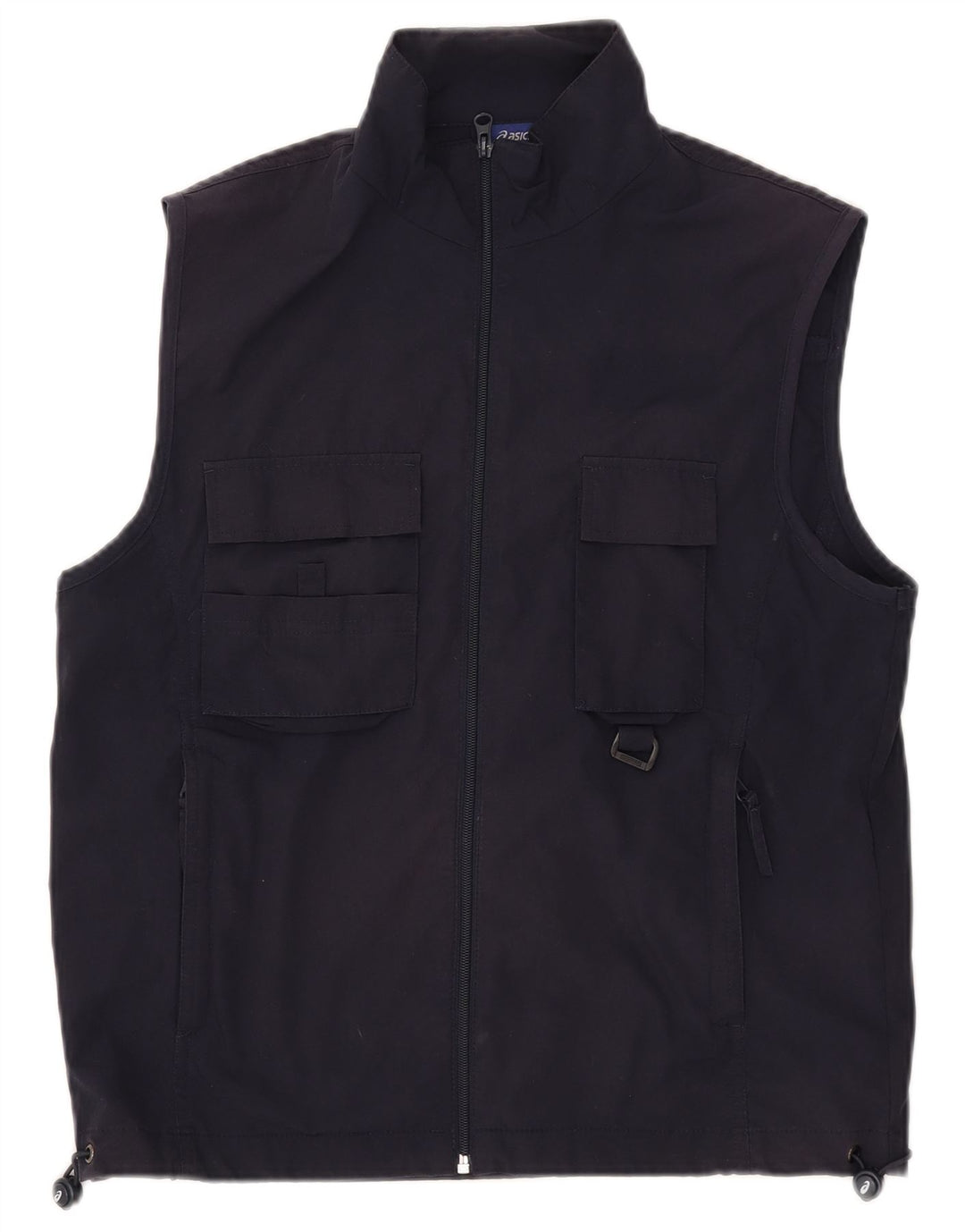 Asics Herren Graphic Utility Gilet UK 38 Medium Marineblau Polyester