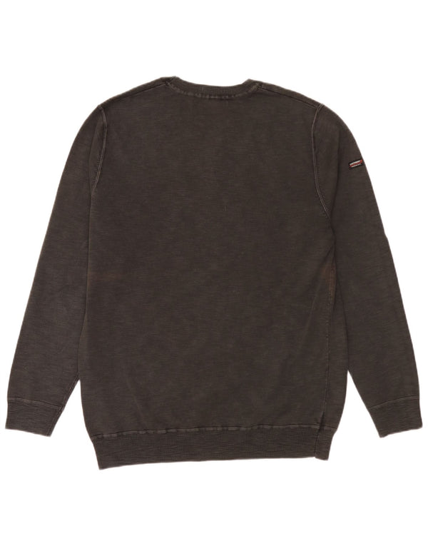 Superdry Herren-Sweatshirt-Pullover 2XL aus grauer Baumwolle