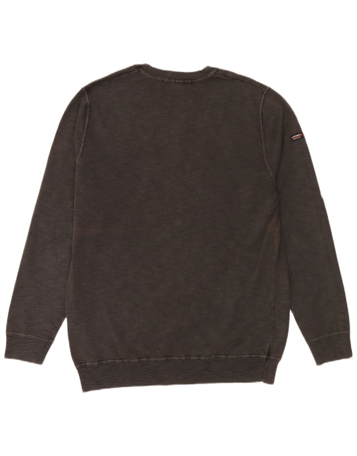 Superdry Herren-Sweatshirt-Pullover 2XL aus grauer Baumwolle