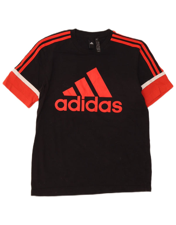 Adidas Herren Grafik T-Shirt Top Small Schwarz Colourblock