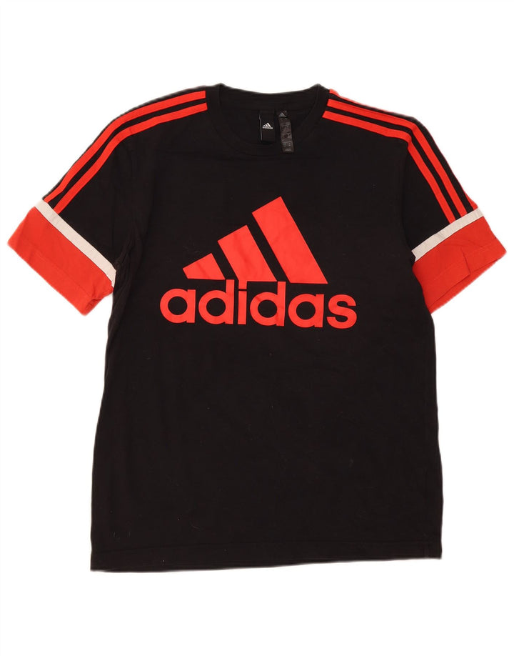 Adidas Herren Grafik T-Shirt Top Small Schwarz Colourblock