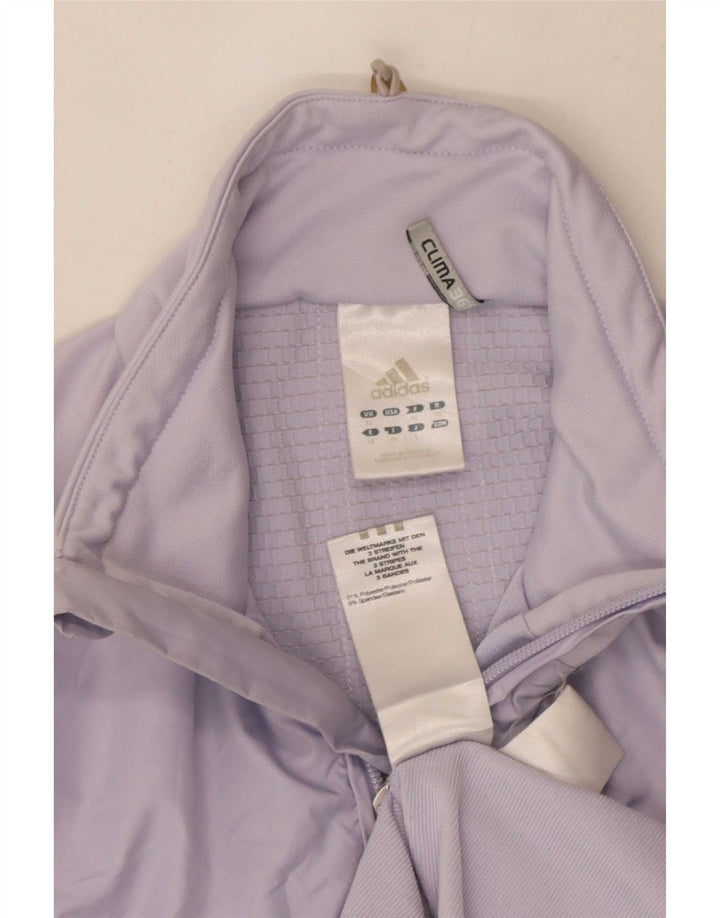 Adidas Damen Clima 365 Trainingsanzug Top Jacke UK 12 Mittellila Polyester