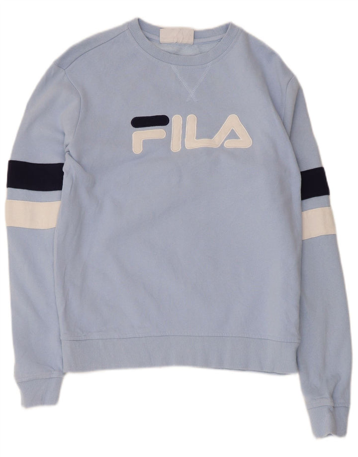 Fila Herren-Sweatshirt mit Grafik, klein, blau, Colourblock-Baumwolle
