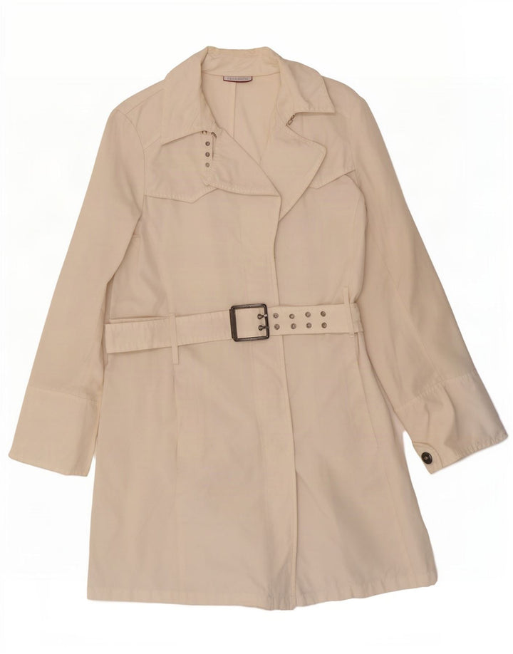 Max & Co. Damen Trenchcoat UK 14 Medium Off White Polyamid