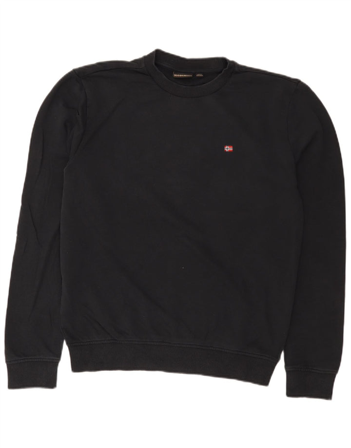 Napapijri Herren-Sweatshirt, Pullover, Größe S, Schwarz, Baumwolle