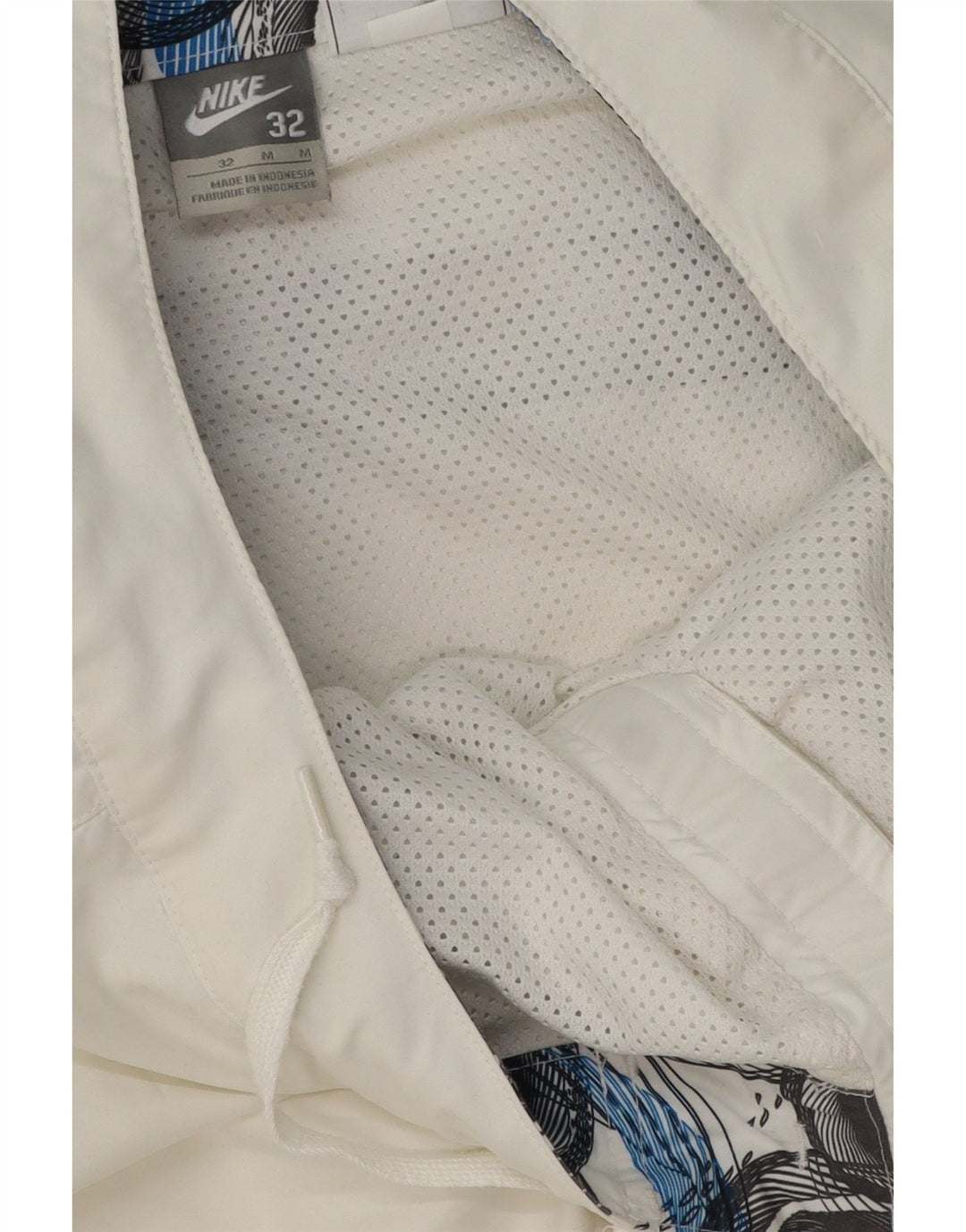 Nike Herren-Badeshorts mit Grafik, mittelweiß, geometrisches Polyester