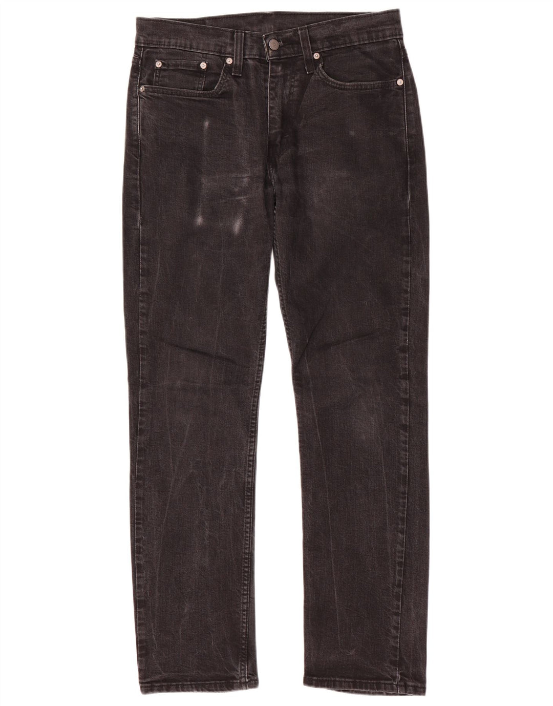 Levi's Herren 514 Straight Jeans W31 L32 Schwarze Baumwolle
