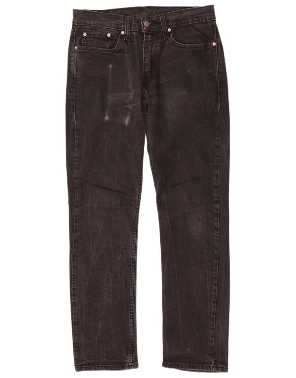 Levi's Herren 514 Straight Jeans W31 L32 Schwarze Baumwolle