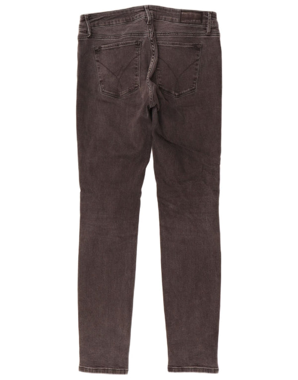 Calvin Klein Damen Skinny Jeans W30 L32 Graue Baumwolle