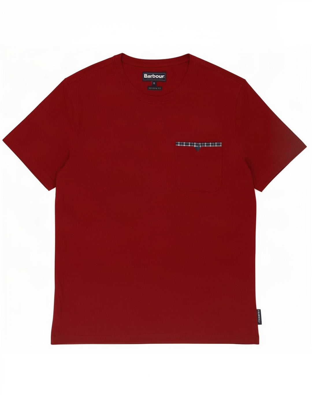 Barbour Tailored Fit T-Shirt-Oberteil für Herren aus mittlerer burgunderroter Baumwolle