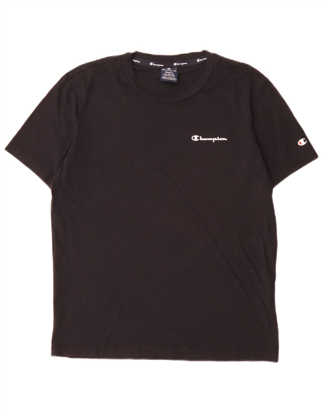 Champion Herren T-Shirt Top Small Schwarz Baumwolle