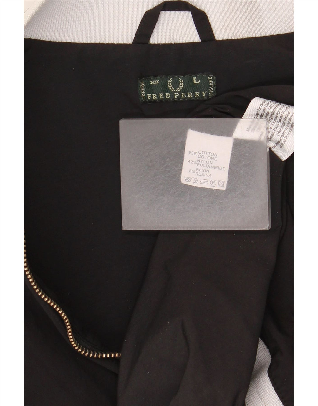 Fred Perry Damen-Trainingsanzug-Top-Jacke, UK 16, Größe L, Schwarz, Colourblock-Baumwolle