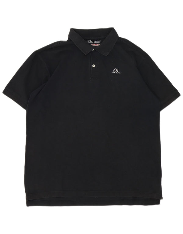 KAPPA Mens Polo Shirt XL Black Cotton