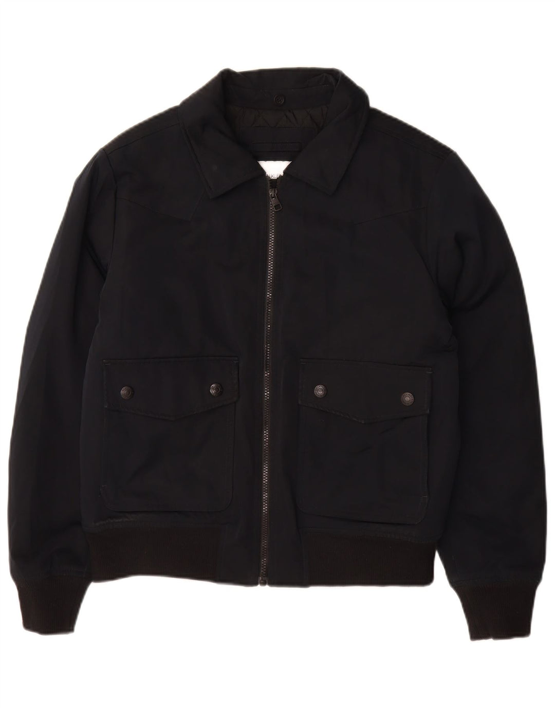 Calvin Klein Jeans Herren Bomberjacke UK 36 Small Schwarz Polyester