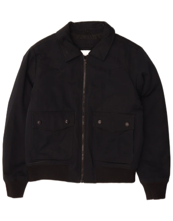 Calvin Klein Jeans Herren Bomberjacke UK 36 Small Schwarz Polyester