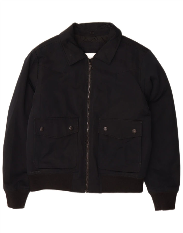 Calvin Klein Jeans Herren Bomberjacke UK 36 Small Schwarz Polyester