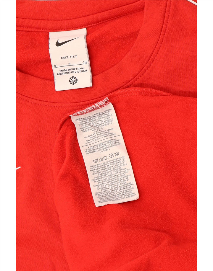 Nike Herren Dri Fit Top Langarm Klein Rot Polyester