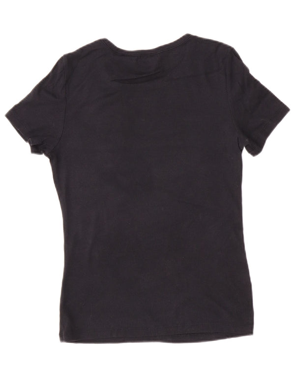 Levi's Damen T-Shirt Top UK 12 Medium Schwarz Baumwolle