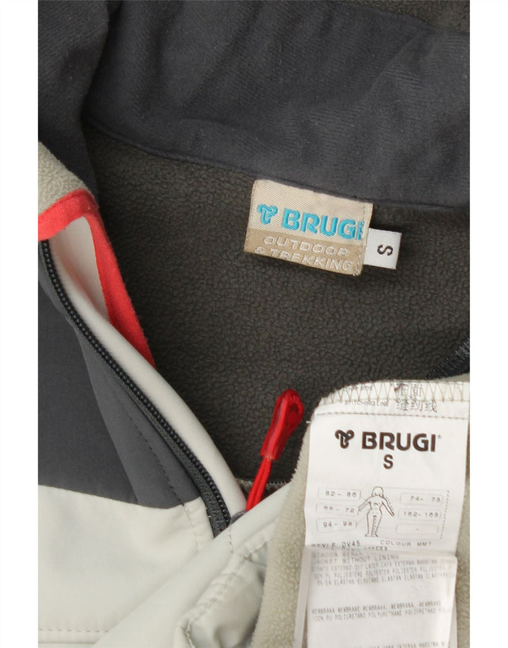 Brugi Damen-Windbreakerjacke mit Kapuze, UK 10, Größe S, Grau, Farbblock