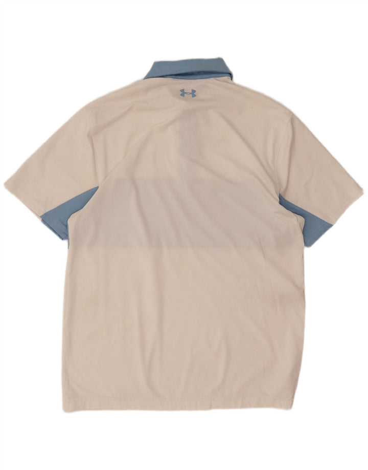 Under Armour Herren-Poloshirt, Mittelweiß, Farbblock