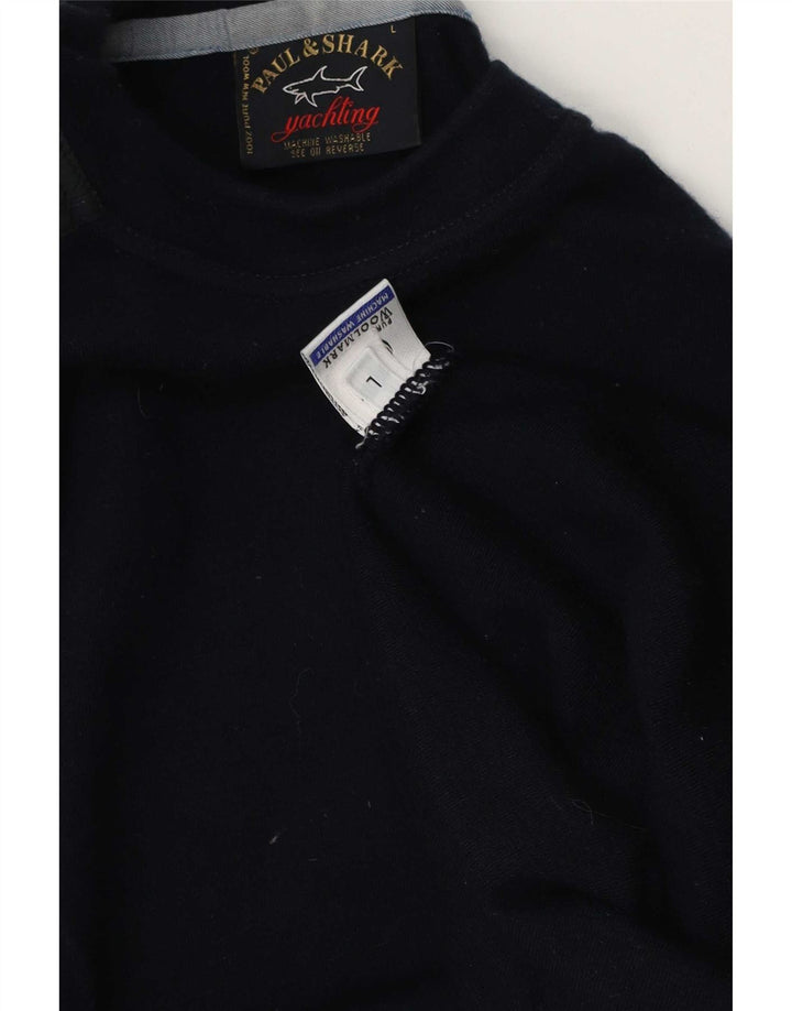 Paul & Shark Herren-Pullover mit Rundhalsausschnitt, groß, Marineblau, Farbblock