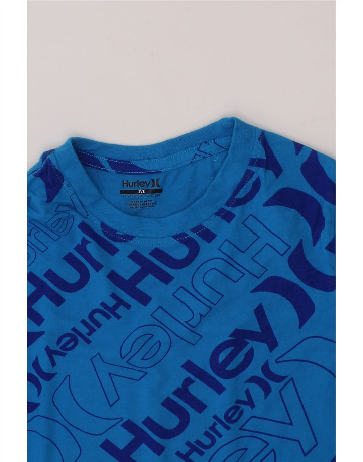 HURLEY Boys Graphic T-Shirt Top 6-7 Years Blue Vintage Hurley and Second-Hand Hurley from Messina Hembry 
