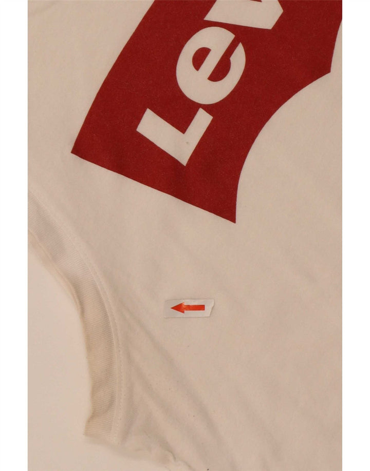 Levi's Damen Graphic Vest Top UK 14 Medium Off White