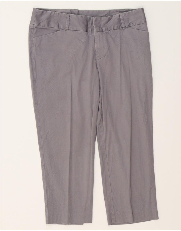 MOSSIMO Womens Straight Capri Trousers US 10 Large W34 L21 Grey Cotton Vintage Mossimo and Second-Hand Mossimo from Messina Hembry 