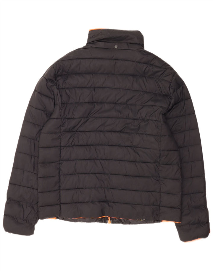 Superdry Damen Wattierte Jacke UK 20 2XL Schwarzes Nylon
