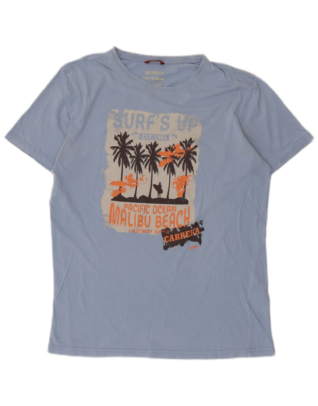 Carrera Herren-T-Shirt mit Grafik, groß, aus blauer Baumwolle