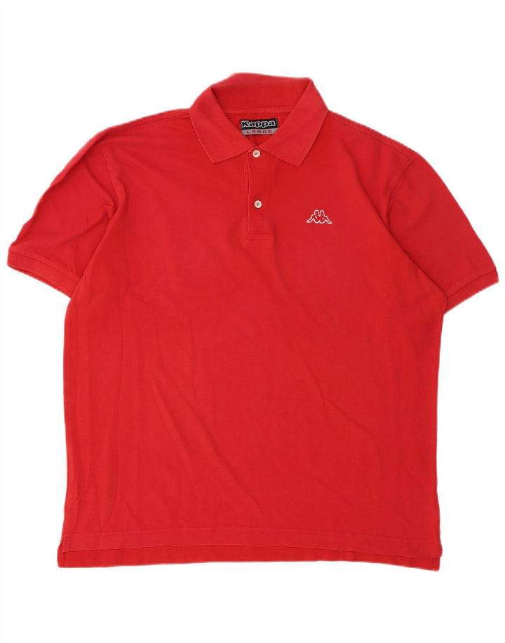 Kappa Herren-Poloshirt, große rote Baumwolle