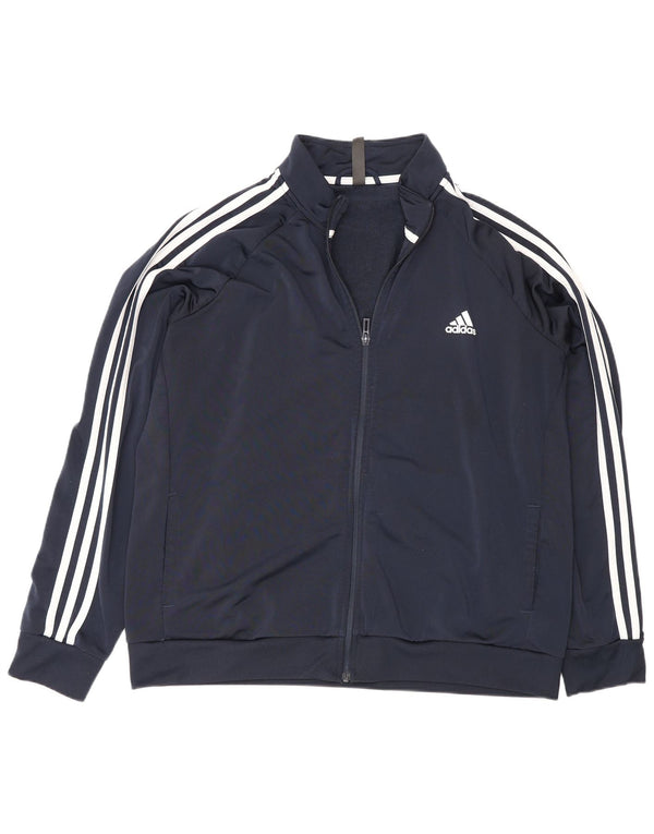 Adidas Damen Trainingsanzug Top Jacke UK 24/26 2XL Marineblau Polyester