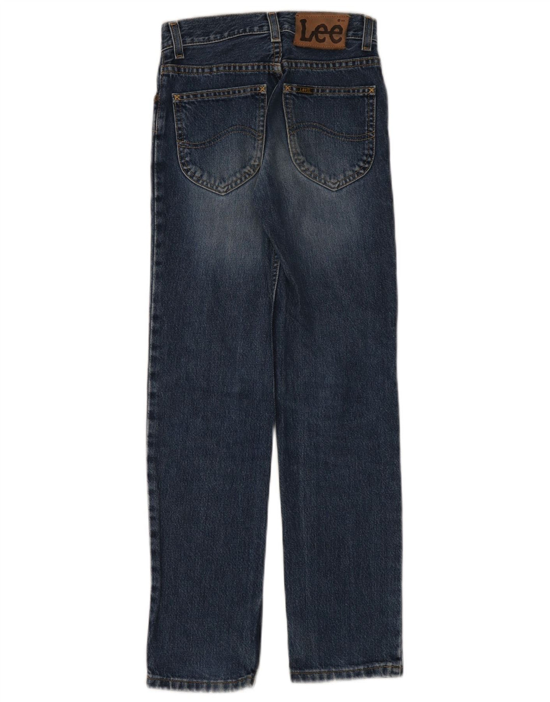 Lee Damen Straight Jeans US 10 Large W24 L28 Blaue Baumwolle