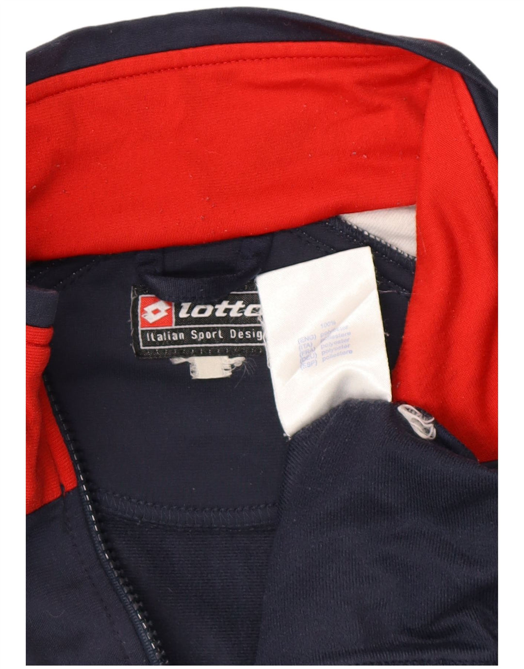 LOTTO Herren-Trainingsanzug-Oberteil, Jacke, groß, marineblau, Farbblock-Polyester