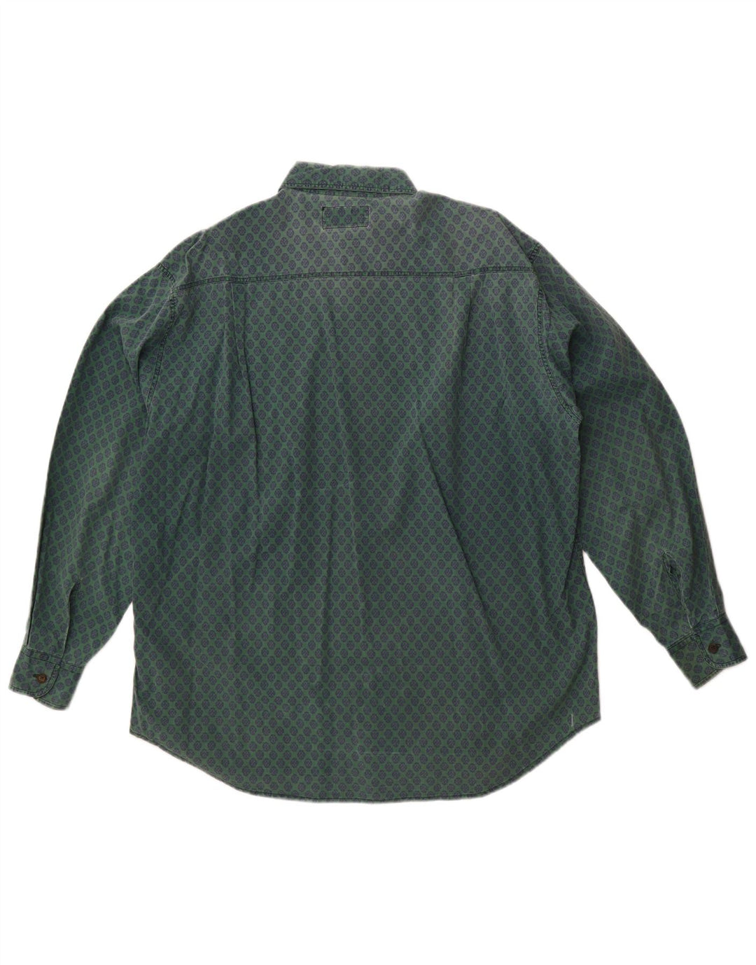 Spitfire Herrenhemd Mittelgrün mit Blumenmuster