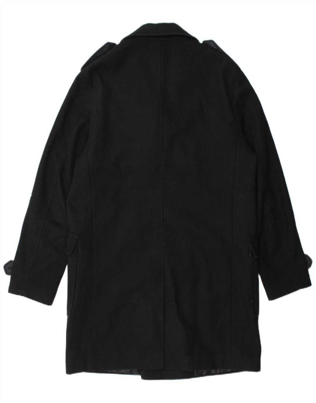 STANLEY ADAMS Herren-Militär-Zweireihermantel UK 40 Large Schwarz