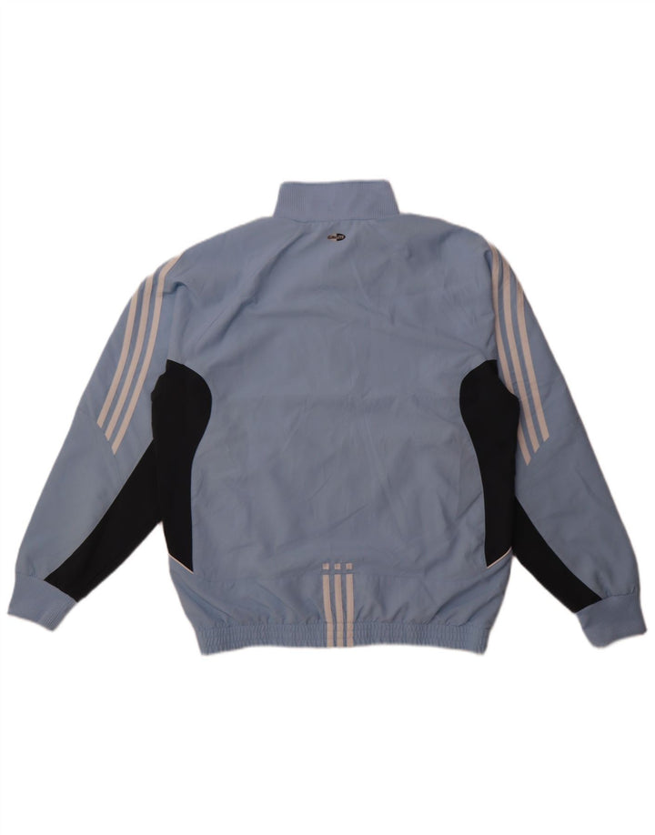 Adidas Herren Climalite Trainingsanzug Top Jacke UK 38/40 Mittelblau Farbblock