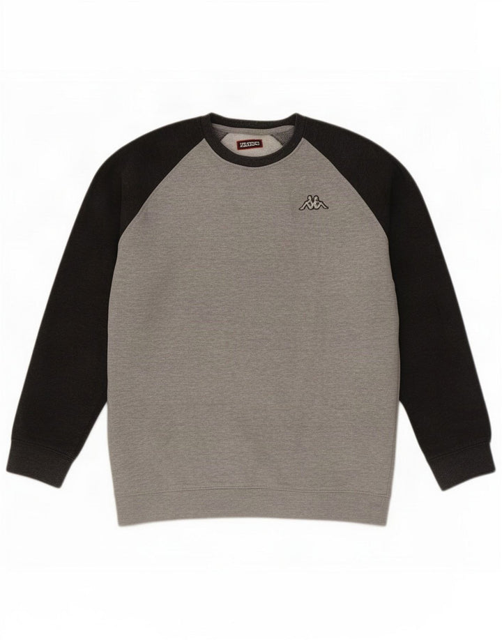 Kappa Herren Sweatshirt Pullover 3XL Grau Colourblock